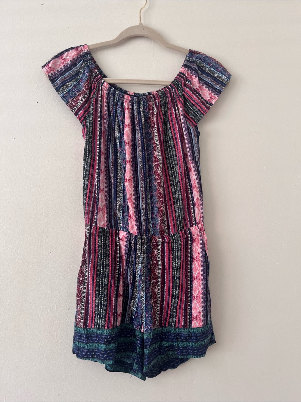 Vibrant Colors Aztec Tribal Print Romper